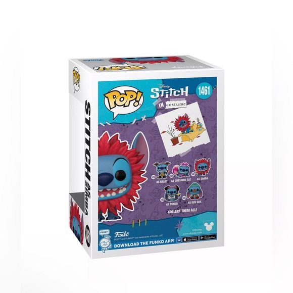 Stitch As Simba POP Vinyl Figure #1461 Funko Disney The Lion King New - Picture 3 of 3